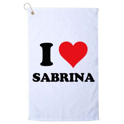 I Heart Sabrina First Name I Love Personalized Stuff Golf Towel
