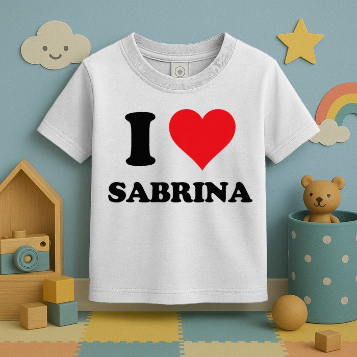 I Heart Sabrina First Name I Love Personalized Stuff Toddler T-Shirt