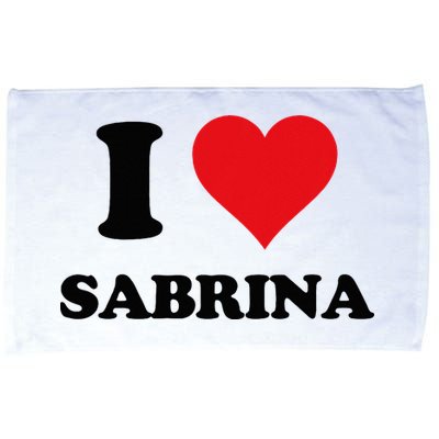 I Heart Sabrina First Name I Love Personalized Stuff Microfiber Hand Towel