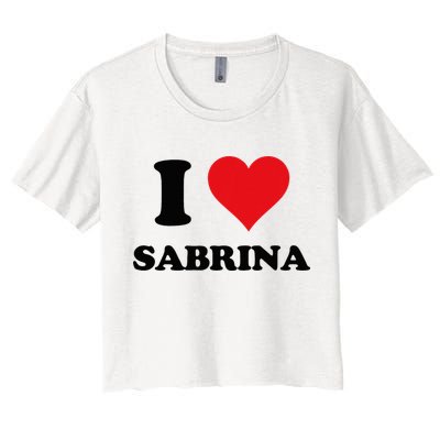 I Heart Sabrina First Name I Love Personalized Stuff Crop Top