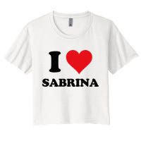 I Heart Sabrina First Name I Love Personalized Stuff Crop Top