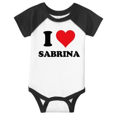 I Heart Sabrina First Name I Love Personalized Stuff Infant Baby Jersey Bodysuit