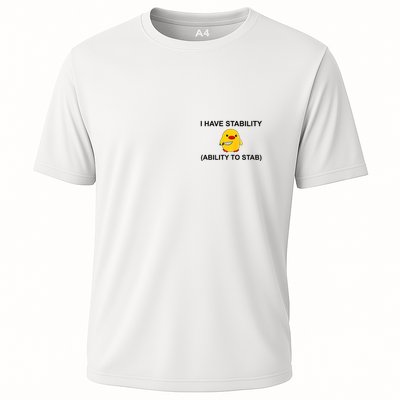 I Have Stability Ability To Stab Funny Cute Duck Funny Performance Shirt