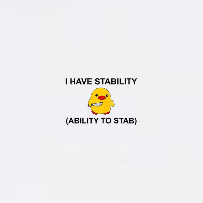 I Have Stability Ability To Stab Funny Cute Duck Funny Youth Performance Sprint T-Shirt