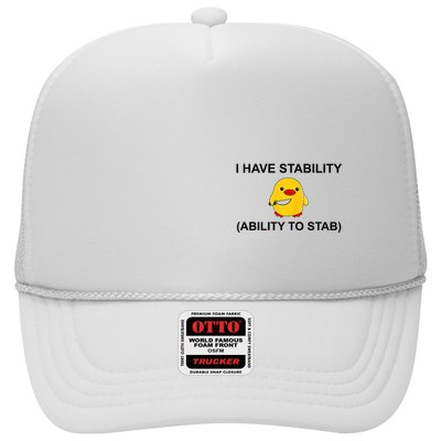 I Have Stability Ability To Stab Funny Cute Duck Funny Trucker Hat