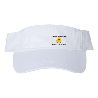 I Have Stability Ability To Stab Funny Cute Duck Funny Visor