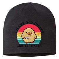 I Have Stability Ability To Stab Meme Funny Duck Retro Sustainable Beanie