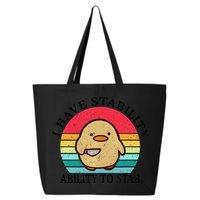 I Have Stability Ability To Stab Meme Funny Duck Retro 25L Jumbo Tote