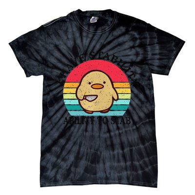 I Have Stability Ability To Stab Meme Funny Duck Retro Tie-Dye T-Shirt