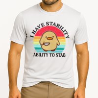 I Have Stability Ability To Stab Meme Funny Duck Retro Performance Shirt