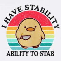 I Have Stability Ability To Stab Meme Funny Duck Retro Performance Shirt