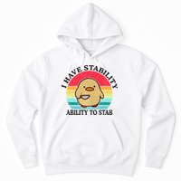 I Have Stability Ability To Stab Meme Funny Duck Retro Hoodie