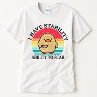 I Have Stability Ability To Stab Meme Funny Duck Retro Tall T-Shirt
