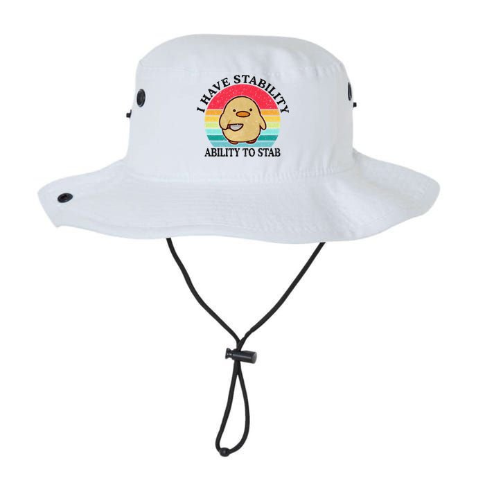 I Have Stability Ability To Stab Meme Funny Duck Retro Bucket Hat