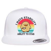I Have Stability Ability To Stab Meme Funny Duck Retro Flatbill Hat