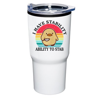 I Have Stability Ability To Stab Meme Funny Duck Retro Tumbler