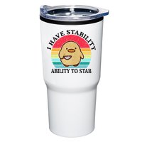 I Have Stability Ability To Stab Meme Funny Duck Retro Tumbler