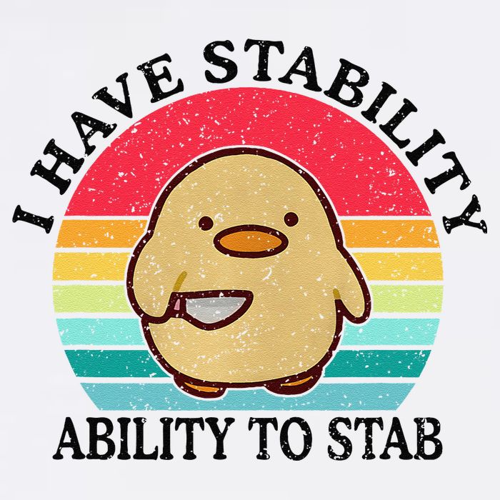 I Have Stability Ability To Stab Meme Funny Duck Retro Mousepad