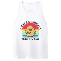 I Have Stability Ability To Stab Meme Funny Duck Retro PosiCharge Competitor Tank