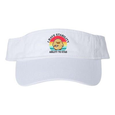 I Have Stability Ability To Stab Meme Funny Duck Retro Visor