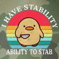 I Have Stability Ability To Stab Meme Funny Duck Retro Legacy Tie Dye Trucker Hat