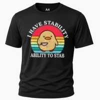 I Have Stability Ability To Stab Meme Funny Duck Retro Performance Shirt