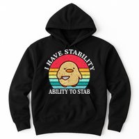 I Have Stability Ability To Stab Meme Funny Duck Retro Hoodie