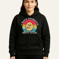 I Have Stability Ability To Stab Meme Funny Duck Retro Hoodie