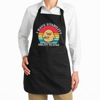 I Have Stability Ability To Stab Meme Funny Duck Retro Apron