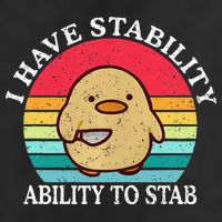 I Have Stability Ability To Stab Meme Funny Duck Retro Trucker Hat