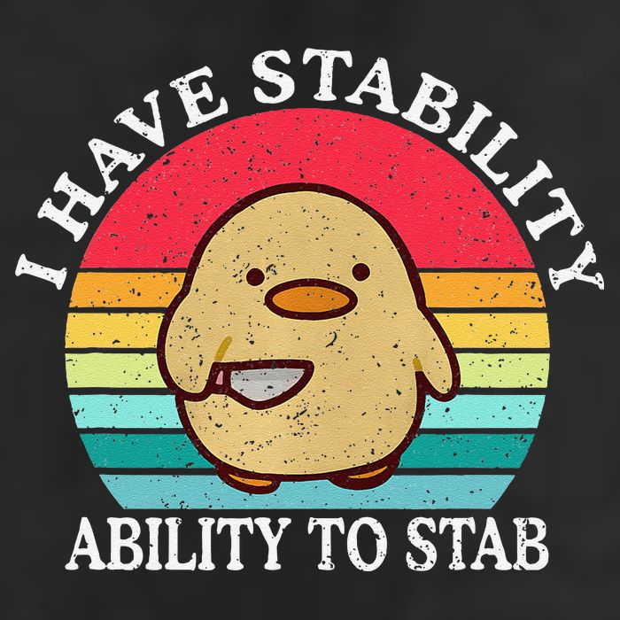 I Have Stability Ability To Stab Meme Funny Duck Retro Trucker Hat