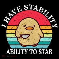 I Have Stability Ability To Stab Meme Funny Duck Retro Visor