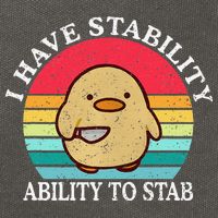 I Have Stability Ability To Stab Meme Funny Duck Retro Cotton Canvas Backpack