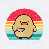 I Have Stability Ability To Stab Meme Funny Duck Retro Garment-Dyed Sweatshirt