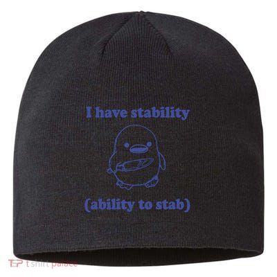 I Have Stability Ability To Stab Funny Sustainable Beanie