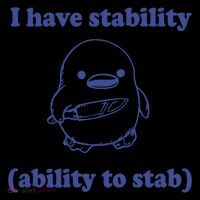 I Have Stability Ability To Stab Funny Sustainable Knit Beanie