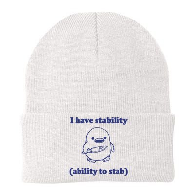 I Have Stability Ability To Stab Funny Knit Cap Winter Beanie