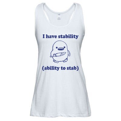 I Have Stability Ability To Stab Funny Ladies Essential Flowy Tank