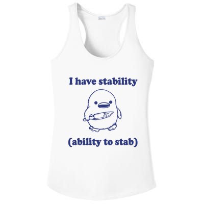 I Have Stability Ability To Stab Funny Ladies PosiCharge Competitor Racerback Tank