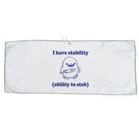 I Have Stability Ability To Stab Funny Large Microfiber Waffle Golf Towel