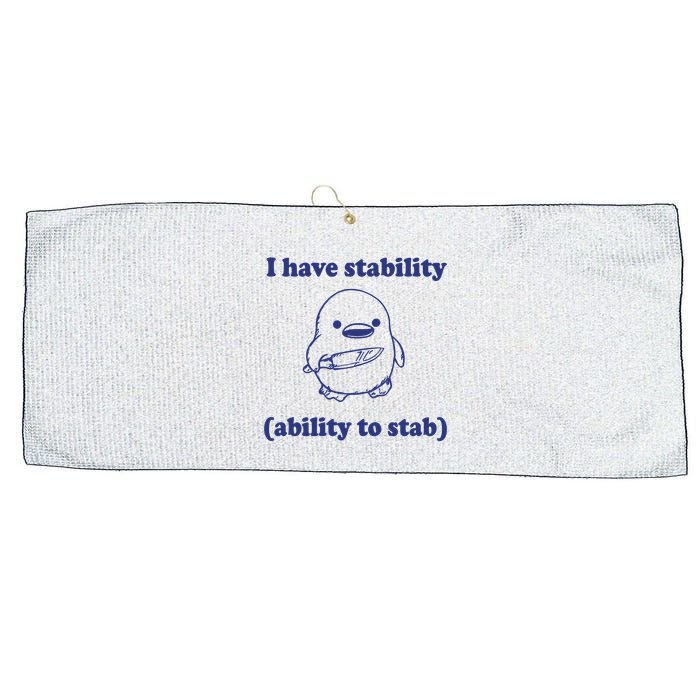 I Have Stability Ability To Stab Funny Large Microfiber Waffle Golf Towel