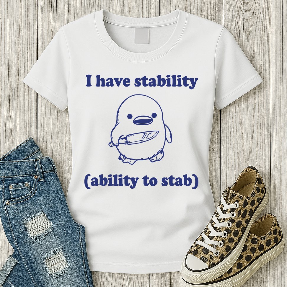 I Have Stability Ability To Stab Funny Womens T-Shirt