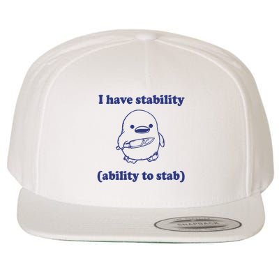 I Have Stability Ability To Stab Funny Wool Snapback Cap