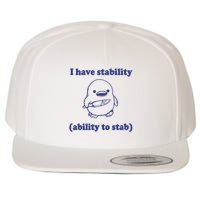 I Have Stability Ability To Stab Funny Wool Snapback Cap