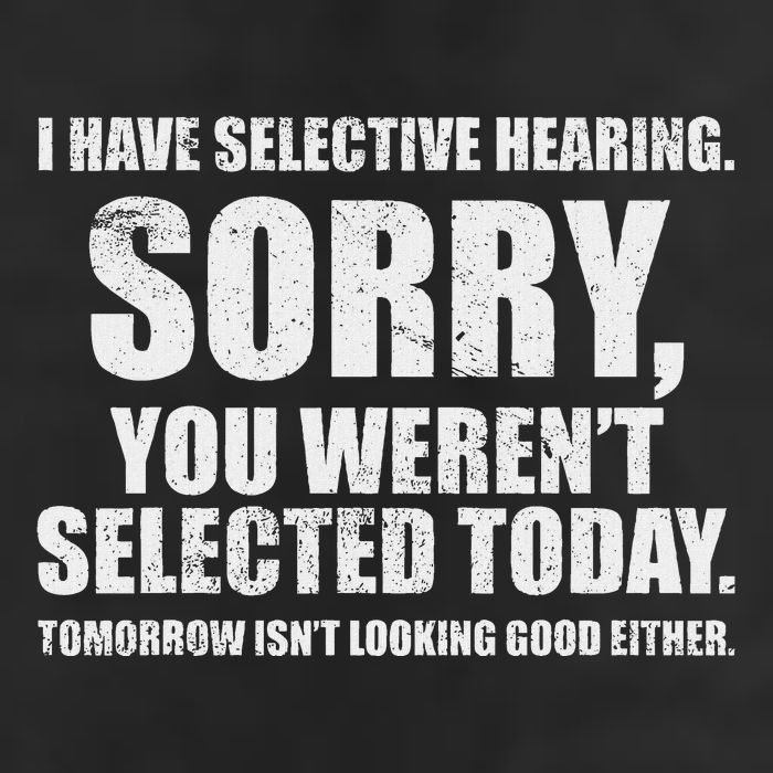 I Have Selective Hearing 7 Panel Mesh Trucker Snapback Hat