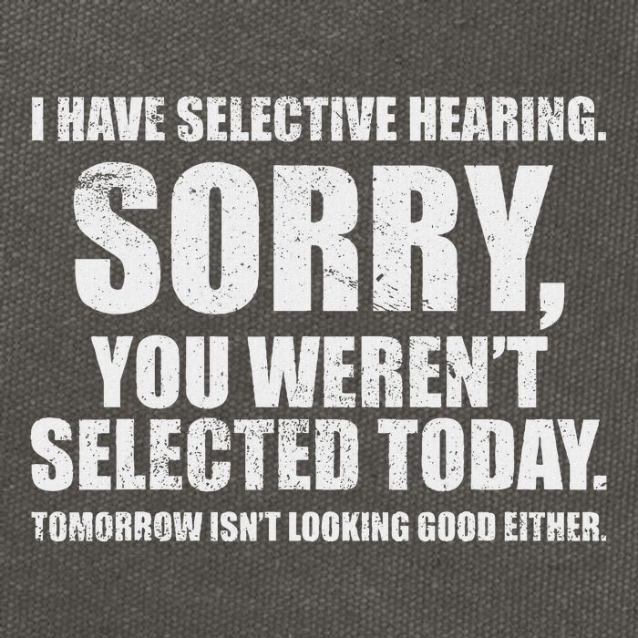 I Have Selective Hearing Cotton Canvas Backpack