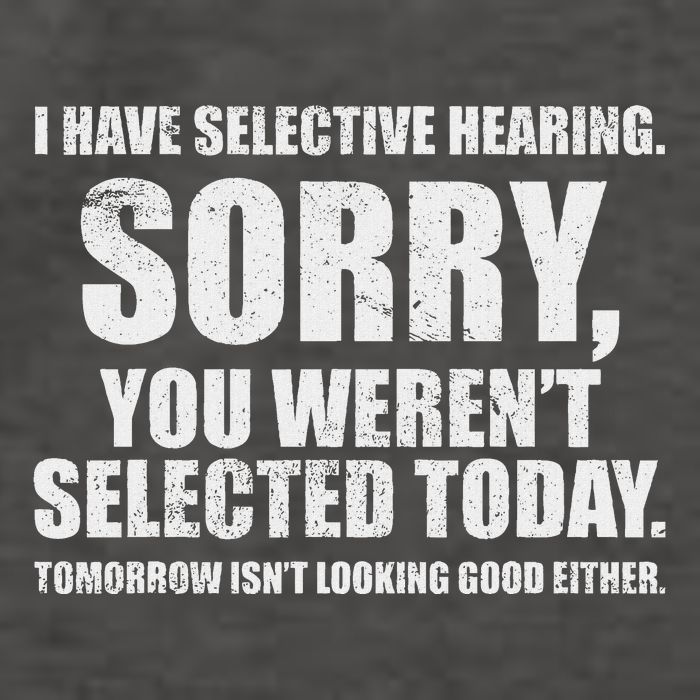 I Have Selective Hearing Vector Backpack
