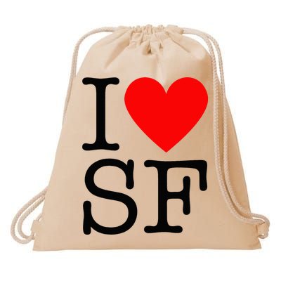 I Heart San Francisco I Love Sf Drawstring Bag