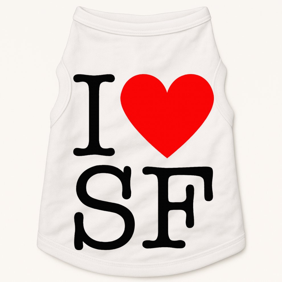 I Heart San Francisco I Love Sf Doggie Tank