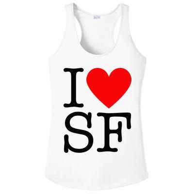I Heart San Francisco I Love Sf Ladies PosiCharge Competitor Racerback Tank